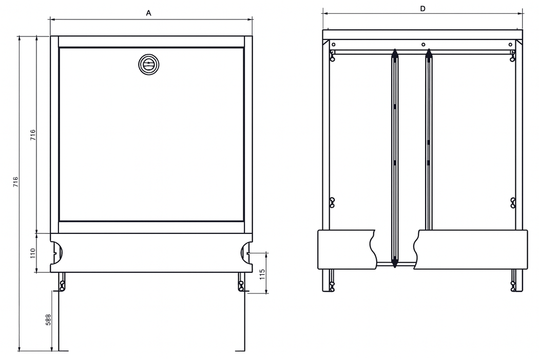 Cutie distribuitor cu sina DIN