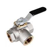 Robinet sferic cu 3 cai S.76, din alama, Fi - Depozituldeinstalatii